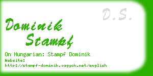 dominik stampf business card